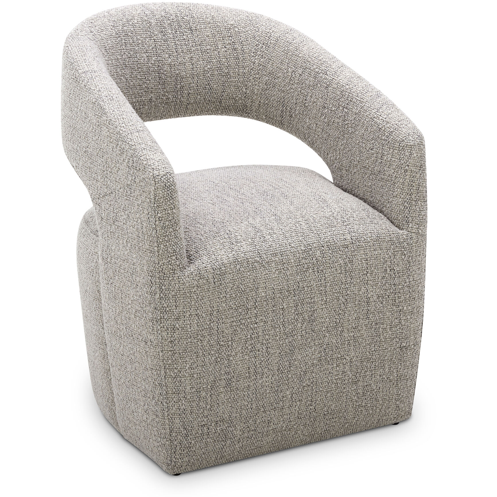 Barrow Grey Rolling Dining Chair in Taupe